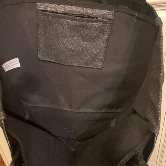 EUROPEAN WAX CENTER Browfection LARGE tote bag carry all black/grey face EYES - Picture 6 of 6